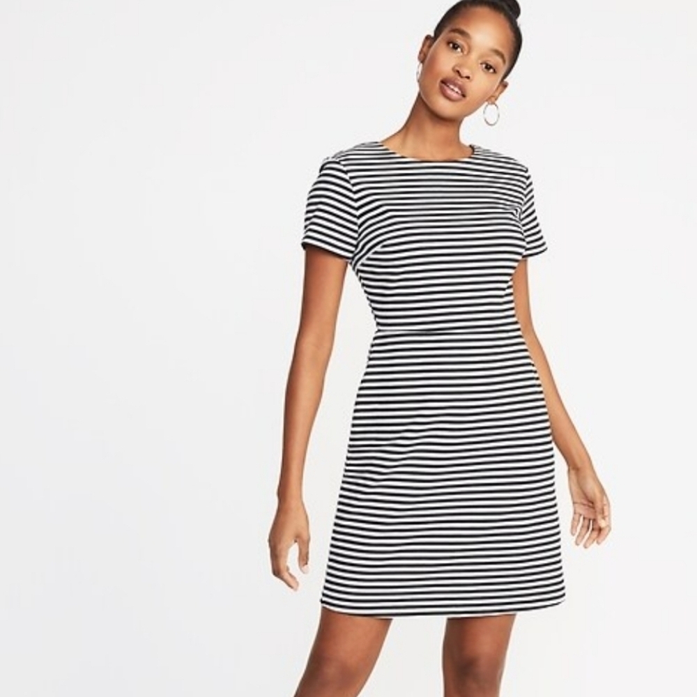 Old Navy | Dresses | Oldnavyponte Knit Stripedsheathdress Sz Xl